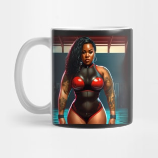 Summer Vibes, Curvy Summer, Curvy and Beautiful Superwoman lifter. Bodybuilder. Female are strong. Sticker Mug